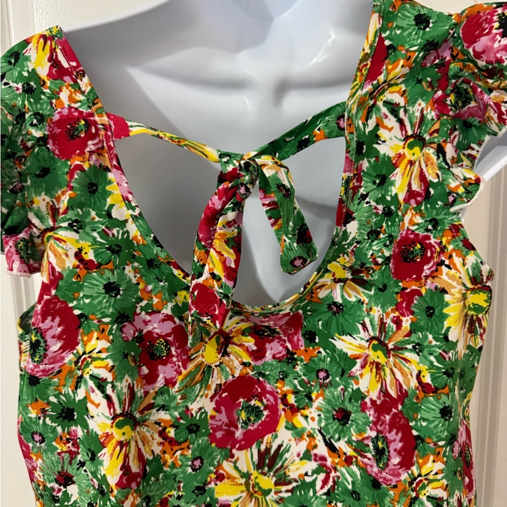Floral Ruffle Sleeve blouse Top - Picture 5 of 5